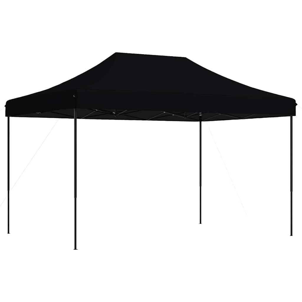 Składany namiot Pop-up czarny 410x279x315 cm | Dach z tkaniny Oxford z powłoką PVC, solidna stalowa rama, łatwy montaż i przechowywanie
