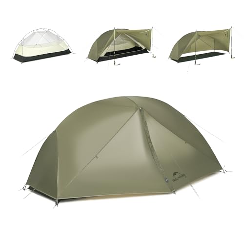 Naturehike Mongar Pro 1/2/3 Person Backpacking Tent,Waterproof Nylon Easy Setup Lightweight Camping Tent