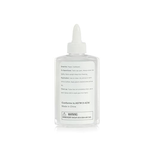 Amazon Basics Washable Liquid School Glue, 5 fl.oz Bottle, 147ml,1-Pack, Clear