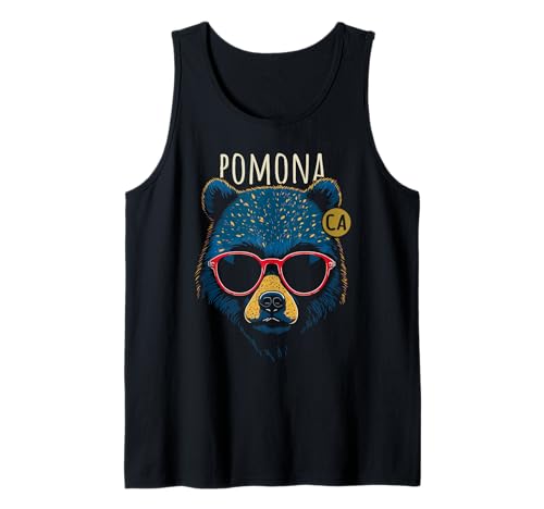 Pomona California USA - Oso con gafas de sol Camiseta sin Mangas