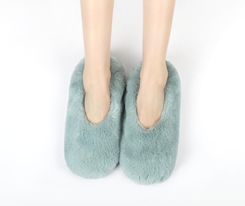 Image of Keyela Women's Ballerina Slippers,Non-Slip Bedroom Slippers Socks | Soft fuzzy slipper socks for ladies Indoor home slippers Cozy sock slippers Ballet Slippers