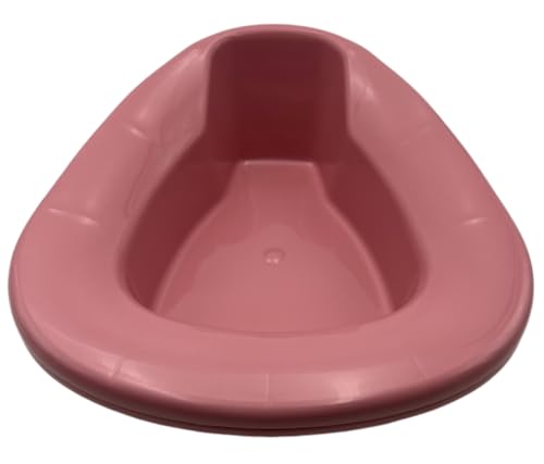 Heavy Duty Stackable Plastic Bedpan, Rose (Pack of 2)