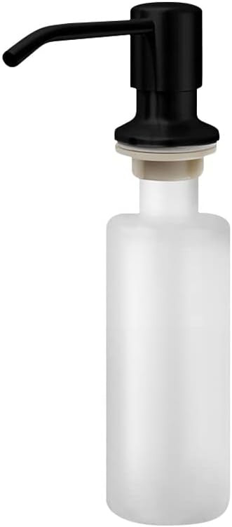 Countertop Soap Dispensers Stainless Steel Kitchen Sink Soap Pump, Built in Brushed Nickel Soap Dispenser for Kitchen Sink with 10Oz Pe Soap Bottle Soap Dispensers