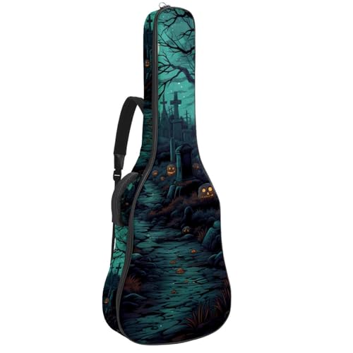 Sac pour guitare acoustique avec crochet arrière et motif Halloween pour guitare classique 104,7 cm