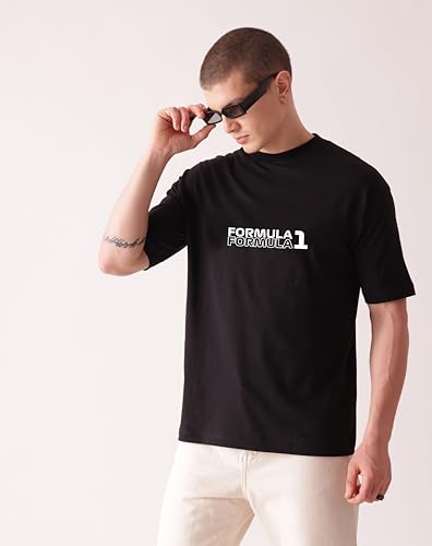 Image of Unisex Cotton T-Shirt from ula 1 Supercar Speed Graphic Print Oversized Fit