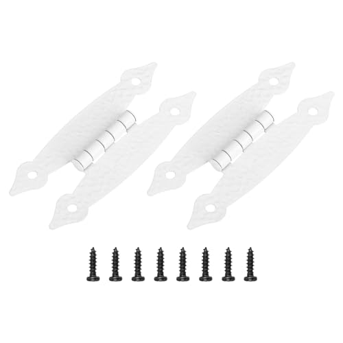 QUARKZMAN 2pz Cerniera a H Cerniera Piatta Metallo Cerniera per Porta Armadio Cerniera per Montaggio a Incasso Viti per Porta Armadio, 3.5x1.5 Pollici Bronzo Rosso