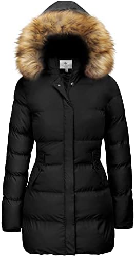 WenVen Women's Winter Thickened Long Puffer Coat Warm Parka Jacket