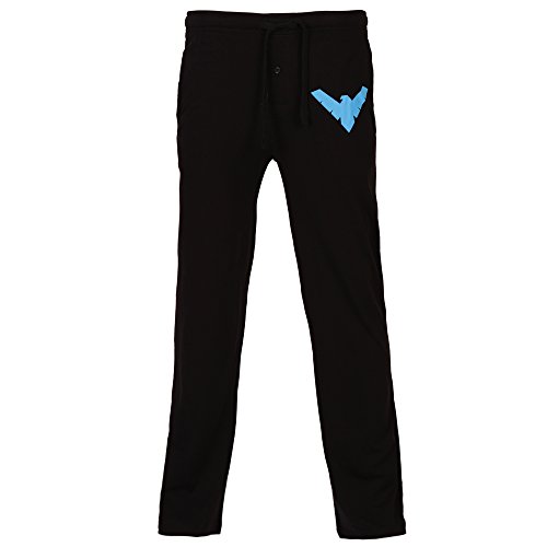 DC Comics Batman Nightwing Logo Adult Lounge Pants - Black (Large)