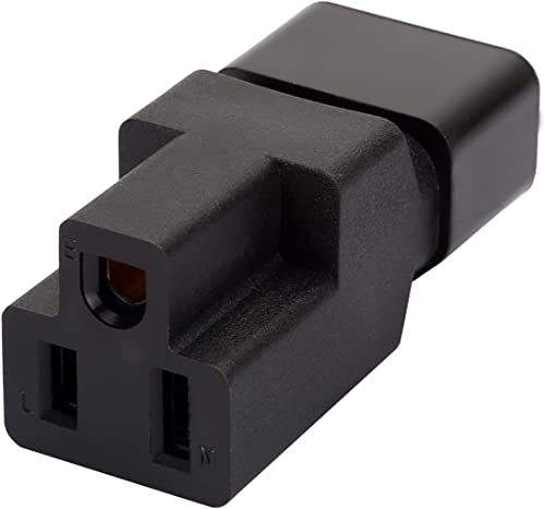 Image of Toptekits Adapter Nema 5-15r to C14, IEC C14 Male to NEMA 5-15R Power Converter Adaptor (Pack of 2)