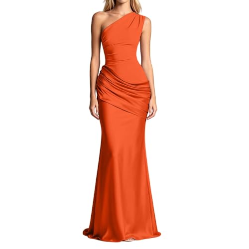 Robe de soirée longue pour fête et mariage en satin moulante