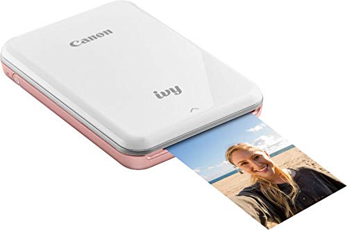 Image of Canon Ivy Mini Photo Printer (Rose Gold) with Ivy Rec Camera (Dragonfruit), Printer Paper, Memory Card Bundle