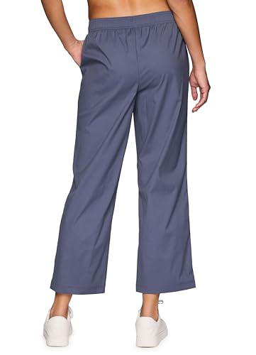 RBX Woven Ankle Pant for Women, Lightweight Quick Drying Relaxed Shadow Stripe Ankle Length Casual Pants, with Plus Sizes3