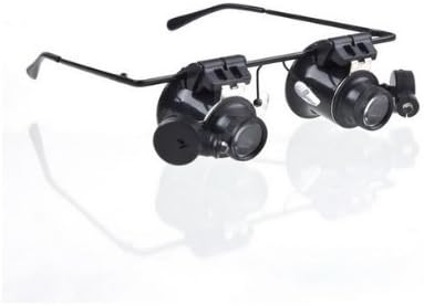Kruhlstein Magnifying Eye Glasses 20X Loupe Lens With LED Light For Repair/Magnifying