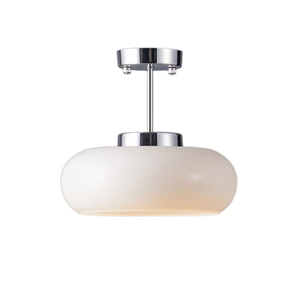 Hebxmf White E27 Light Source Ceiling Lighting Fixtures,Creative Personality Glass Chandelier Lampshade,Modern Simple Ceiling Lamp,Living Room Bedroom Dining Room Decorative Lamps