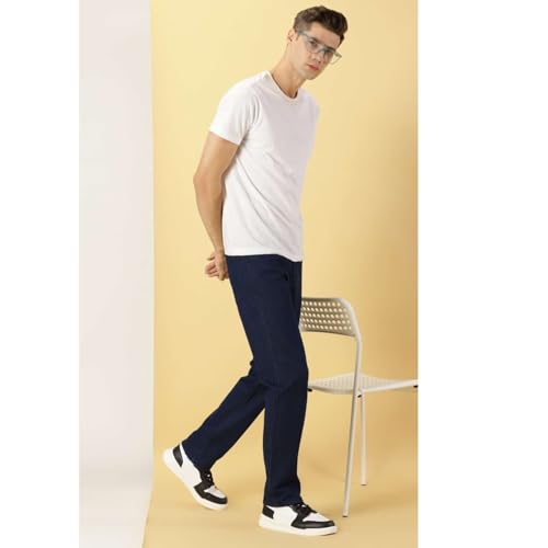 Image of Blue Jeans for Men Regular Fit - Cotton Jeans Pant for Men, Regular Denim Jeans for Boys - Light Fade Jeans for Men