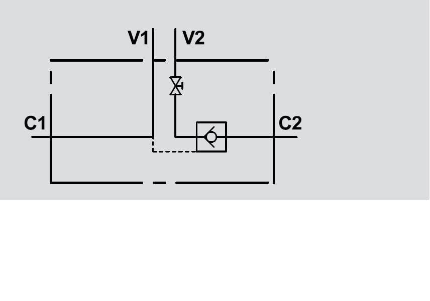 Válvula de retención hidráulica de un solo piloto 3/8" con apagado manual, VBPSE 3/8" L C/RUB