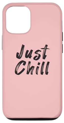 Just Chill �V���v���ȕ`�� �X�}�z�P�[�X iPhone 12/12 Pro �p