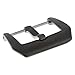 Ewatchparts 24MM RUBBER WATCH BAND STRAP COMPATIBLE WITH BELL & ROSS BR-01-BR-03 PVD BLACK BUCKLE SCREW