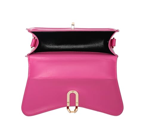 Image of Women Top Handle Clutch Handbag Cute Purse for Girls trendy Small Crossbody Bag hot pink