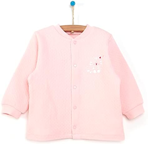 HelloBaby Basic Kız Bebek Kapitoneli Hırka Açık Pembe 1 Yaş