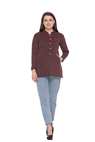 Image of ASDF Women Winter wear Woolen Sweater Cardigan Coats with Side Pockets
