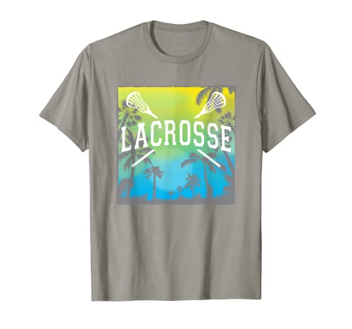 Chemise de lacrosse pour garçons et filles, motif plage tropicale, palmiers T-Shirt