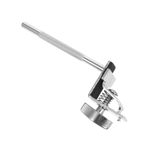 Abrazadera plateada Ciieeo para cowbell, accesorio para batería y percusión, soporte pequeño para cowbell montado miniatura 1