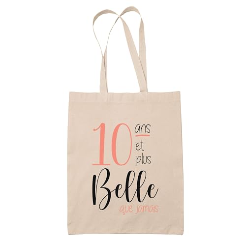 Sac cabas jute 10 ans et plus belle cadeau anniversaire femme