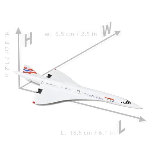 Concorde British Airways modelo de avión de metal miniatura coleccionable 1/400 3