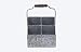 Rae Dunn Desktop Organizer - 4 Compartment Galvanized Steel Table Top Caddy, Stationary Holder - Decorative Storage for Cosmetics, Home and Office Supplies - "Create" Print- Rae Dunn by Designstyles