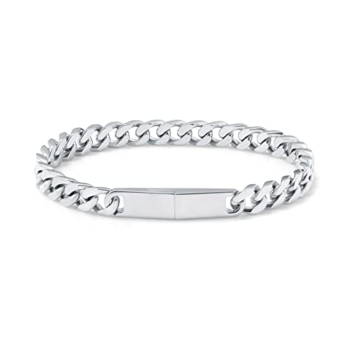 Mvmt Men's Modern Chain Stainless Steel Silver Bracelet #TOP2