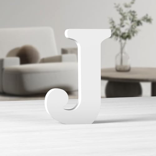 MeteoraPrime Lettres en Bois Blanc de 6 Pouces Lettres en Bois Non Finies pour Décor Murale Lettres Debout Décoratives Grandes Lettres pour Décor Murale pour Projets...