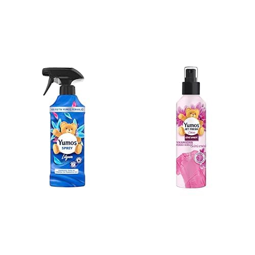 MAXZIQF Yumoş Sprey Yıkaması Zor Eşyalar İçin Lilyum 450 ml ve Yumoş JetFresh Giysi Spreyi Orkide 200 ml