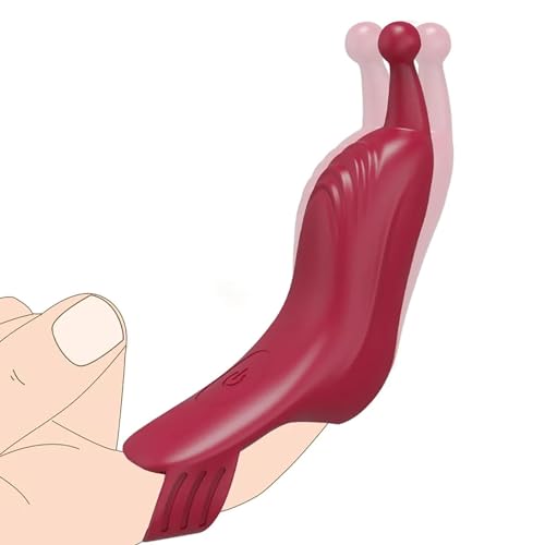 LZMYZ Rot Fingervibrator Sex Toys 10 Vibrationsmodi für Sie Klitoris und G Punkt Vibratoren Silikon Nipple Stimulator Vaginal Massage Masturbator Fingerhüllen mit Leise und Stark für Frauen und Paare