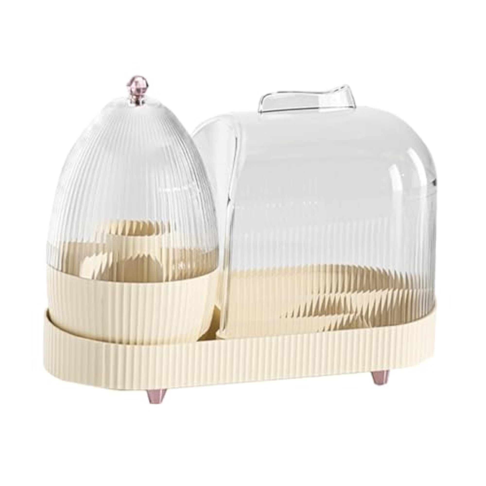 360° Rotating Makeup Organizer Storage Container, Two Boxes Set