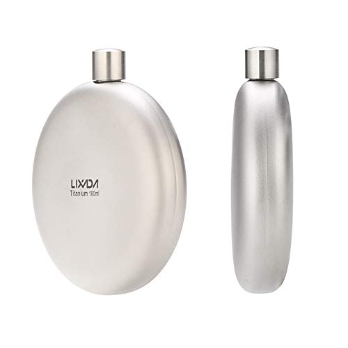 Frasco, Romacci Frasco de titânio à prova de vazamentos de 180 ml Frasco de vinho com álcool de uísq