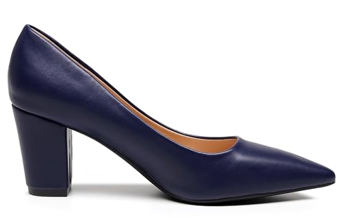 Image of VenusCelia Women's Lewin Pump Chunky Heel Shoe