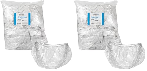 Image of ForPro Professional Collection Spa Liners, Fit All Pedicure Spas, Disposable Pedicure Liners, Clear, 100-Count (Pack of 2)