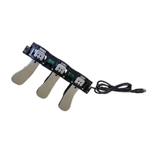 3 Pedal Board for Digital Pianos, Lightweight Non-Slip Replacement Sustain Pedal, Universal Compatibility with 6-Pin Flat, 4-Pin & 5-Pin Round Ports