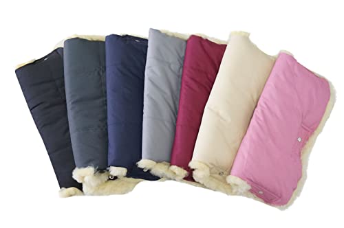 Genuine Medical Sheepskin Baby Stroller Hand Muff | Stroller Handle Cover | Sheepskin Hand Muff | Pram Hand Muff (Cranberry)
