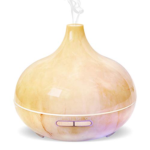 Diffuser, Homeweeks 500ml Colorful Waterless Auto Off Ultrasonic Essential Oil Diffuser for Large Room, Aroma Diffuser with Adjustable Mode, Cool Mist Air Diffuser/Humidifierï¼ˆLasting 8-10/hï¼‰