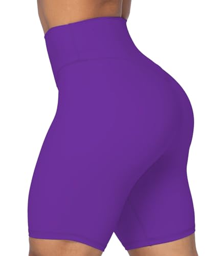 Image of Sunzel No Front Seam High Waist Biker Shorts for Women, Squat Proof Yoga Workout Gym Bike Shorts