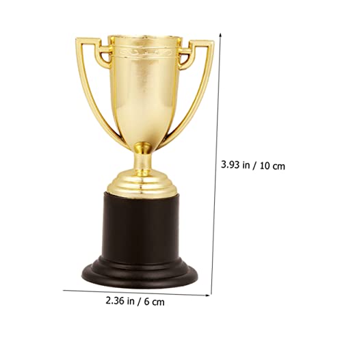 Happyyami 20 Peças Troféu De Futebol Miniture Decoração Prêmio Troféus De Plástico Medalha De Ouro C