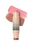 DIBS Beauty - Desert Island Duo Blush + Bronzer Stick, Creamy, buildable, blendable, streak-free - (2 You Do You/Mood Boost)(nude pink/light to tan with neutral undertones) Size: (0.3 oz)