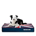 The Dog’s Bed Orthopaedic Dog Bed Large Blue & Red Trim, UK Centre Flag, Pain Relief for Arthritis, Hip & Elbow Dysplasia, Post Surgery, Waterproof Washable Cover