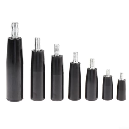 Lot de 2 poignées de volant tournantes avec tige filetée mâle pour fraiseuses, tours et machines CNC - Accessoire de rechange pivotant (M10 x 63)