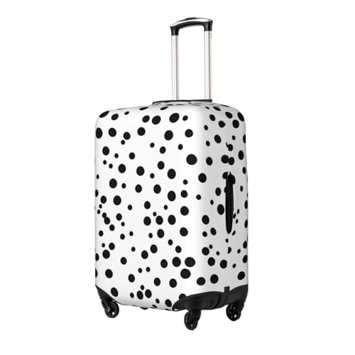 Travel Luggage Cover for Suitcase Tsa Approved, Washable Elastic Suitcase Protector, Black And White Polka Dot Suitcase Cover Anti-scratch Baggage Cover Fits 22-24 Inch Luggage Sleeve Medium2