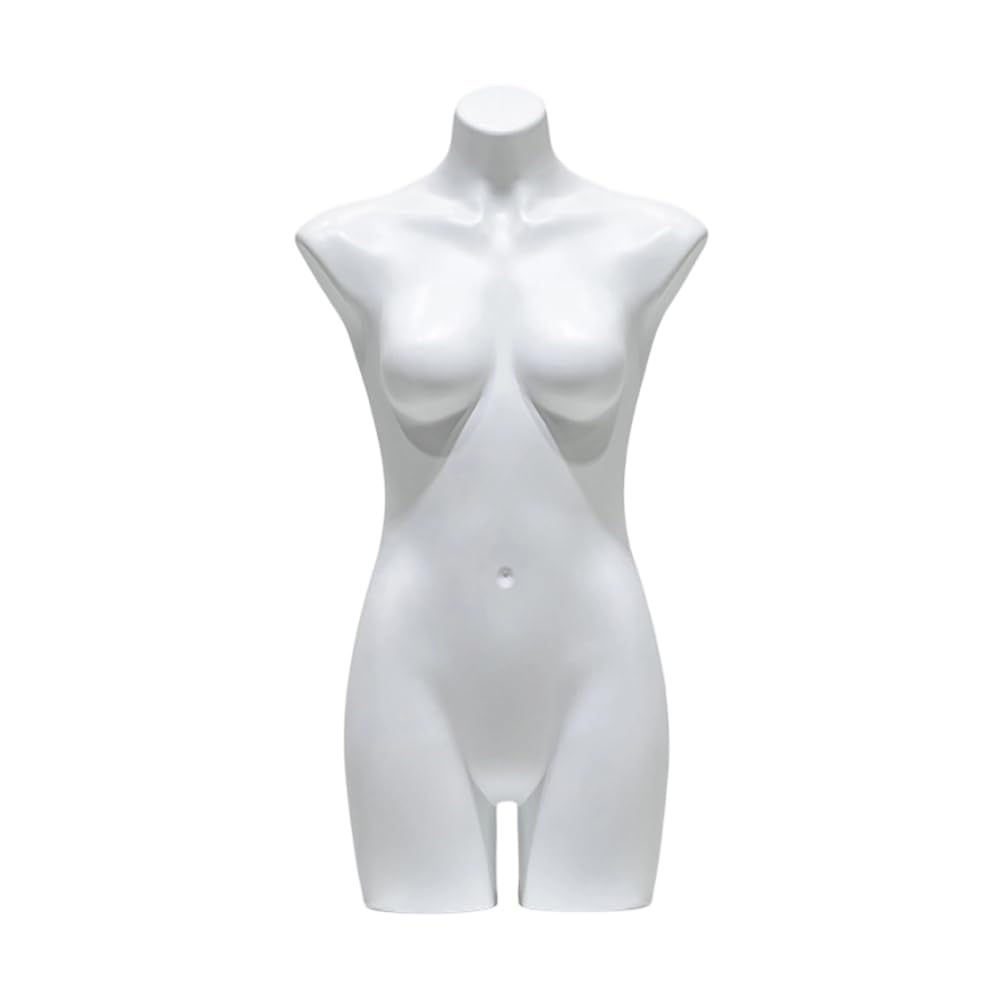 PA-DABAOO Male Female Mannequin Torso for Retail Store,Clothes Display Mannequin with Metal Stand,Clothing Store Window Display Rack, Form Mannequins To Display Underwear,A White
