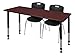 Regency Kee Height Adjustable Classroom Table Set with Two 18" Andy Chairs