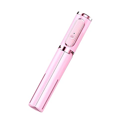 Mini perche à selfie portable SCRUBY rose en alliage d'aluminium avec télécommande sans fil Bluetooth